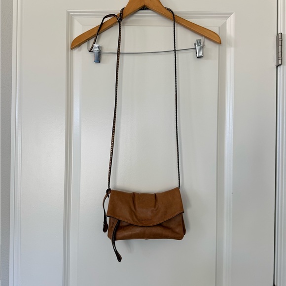 Rabeanco Handbags - Women's Tan Color Leather Crossbody Bag